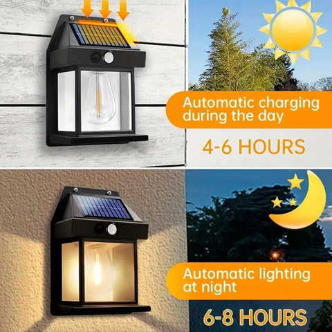 Outdoor Solar Lamp Tungsten Wire Wall Lamp